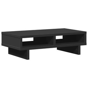 vidaXL Monitorstandaard 50x27x15 cm bewerkt hout zwart