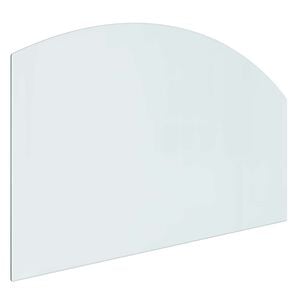 vidaXL Vuurplaats Glazen Plaat Doorzichtig 100 x 60 cm Glas