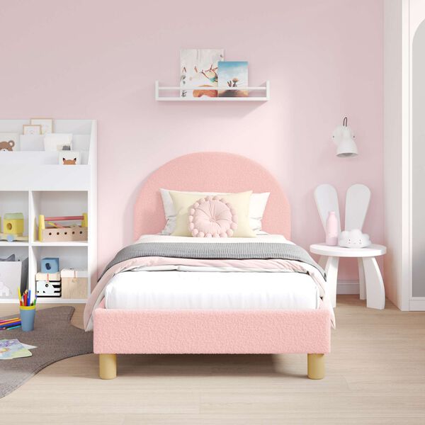 vidaXL Bedframe voor kinderen met hoofdbord Roze 80 x 160 cm