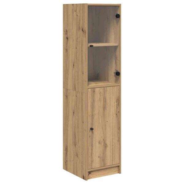 vidaXL Highboard Artisan Eiken 35 x 37 x 142 cm Bewerkt hout