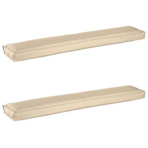 vidaXL Pallet Kussen Set 2 pcs Beige 200 x 40 x 8 cm Oxford stof