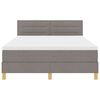 vidaXL LED Box Spring Bed met matras met LED Taupe 160 x 200 cm Stof
