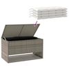 vidaXL Opbergbox voor buiten 100x55x55,5 cm poly rattan grijs