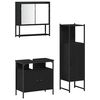 vidaXL Badkamermeubelset 3 st Zwart 33 x 33 x 120,5 cm Bewerkt hout
