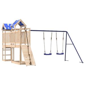 vidaXL Speelhuis massief grenenhout