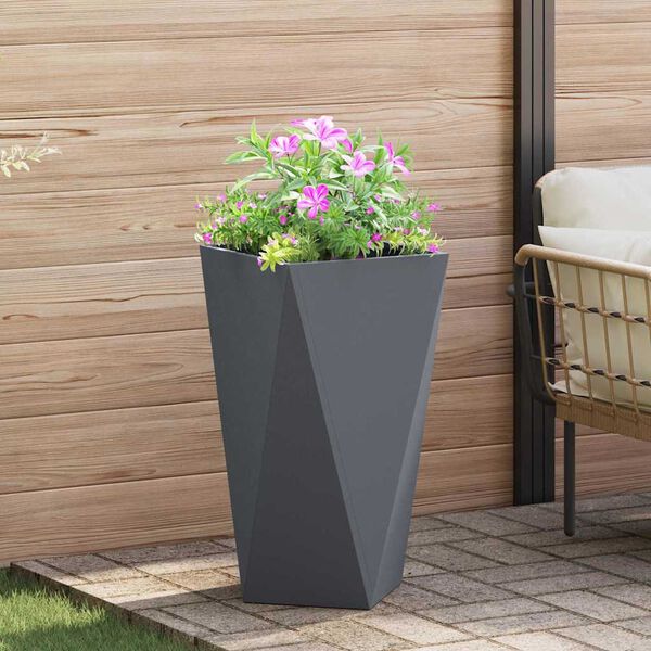 vidaXL Plantenbak 2 pcs Antraciet 40 x 40 x 75 cm Staal
