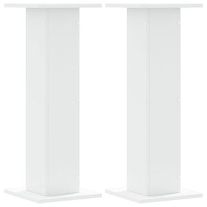 vidaXL Plantenstandaards 2 st 30x30x80 cm bewerkt hout wit
