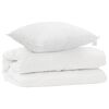 vidaXL Dekbed Set met kussen 2 st Wit Microfibre