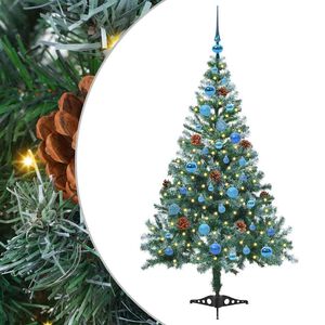 vidaXL Kunstkerstboom met 150 LED Groen 150 cm PVC en Staal