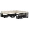 vidaXL Tuinbankenset 13 st Zwart poly rattan