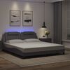 vidaXL Bedframe "Viana" met LED zonder matras grijs 180x200 cm