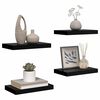 vidaXL Wandschappen zwevend 4 st 40x23x3,8 cm MDF hoogglans zwart