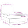 vidaXL Boxspring met matras en LED kunstleer grijs 120x190 cm