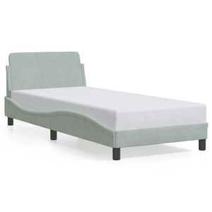 vidaXL Bedframe "Dover" 90x190 cm fluweel lichtgrijs