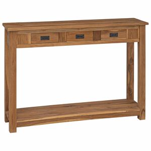 vidaXL Wandtafel Naturel 110 x 30 x 80 cm Massief Teakhout