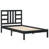 vidaXL Bedframe massief hout zwart 100x200 cm
