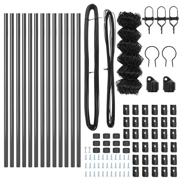vidaXL Afrasteringspaal Grijs 25 x 0,6 m (40 x 40 mm gaas)