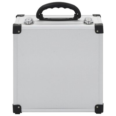 vidaXL Cd-koffer voor 40 cd's aluminium ABS zilverkleurig