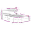 vidaXL Bedframe zonder matras massief grenenhout 140x190 cm