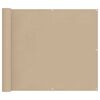vidaXL Balkon Scherm Beige 100 x 700 cm Oxford Stof