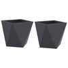 vidaXL Plantenbak 2 st Antraciet 30 x 30 x 30 cm Staal