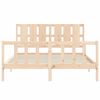 vidaXL Bedframe met hoofdbord massief hout