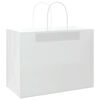 vidaXL Papieren zakken 50 st met hengsels 32x17x25 cm wit