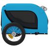 vidaXL Hondenfietstrailer oxford stof en ijzer blauw en zwart