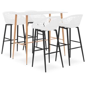 vidaXL 5-delige Barset wit