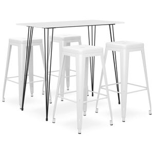 vidaXL 5-delige Barset wit