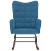 vidaXL Schommelstoel fluweel blauw