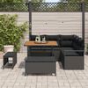 vidaXL Tuinbankenset met kussen 8 pcs Zwart poly rattan