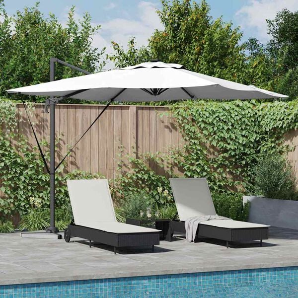 vidaXL Parasol Zand 286 x 285 x 270 cm Aluminium