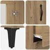vidaXL Dressoir met lade Artisan Eiken 69,5 x 34 x 90 cm