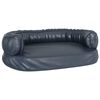 vidaXL Hondenmand ergonomisch schuim 60x42 cm kunstleer donkerblauw