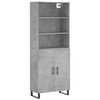 vidaXL Hoge kast 69,5x34x180 cm bewerkt hout betongrijs