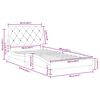 vidaXL Bedframe zonder matras fluweel roze 100x200 cm