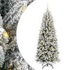 vidaXL Kunstkerstboom Wit 150 cm PVC en Plastic en Staal en PE