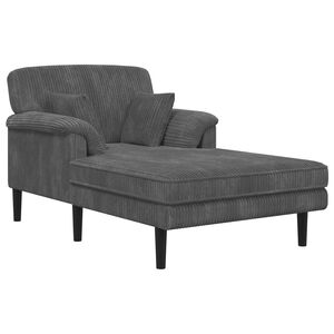 vidaXL Chaise longue Lichtgrijs Katoenen stof