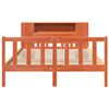 vidaXL Bed met boekenkast zonder matras hout wasbruin 150x200 cm