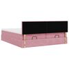 vidaXL Ottoman bed met matrassen 200x200cm fluweel roze