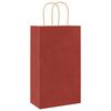 vidaXL Papieren zakken 250 st met hengsels 21x11x36 cm rood