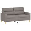 vidaXL 3-delige Loungeset met kussens stof taupe