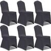 vidaXL Stoelhoes stretch antraciet 6st