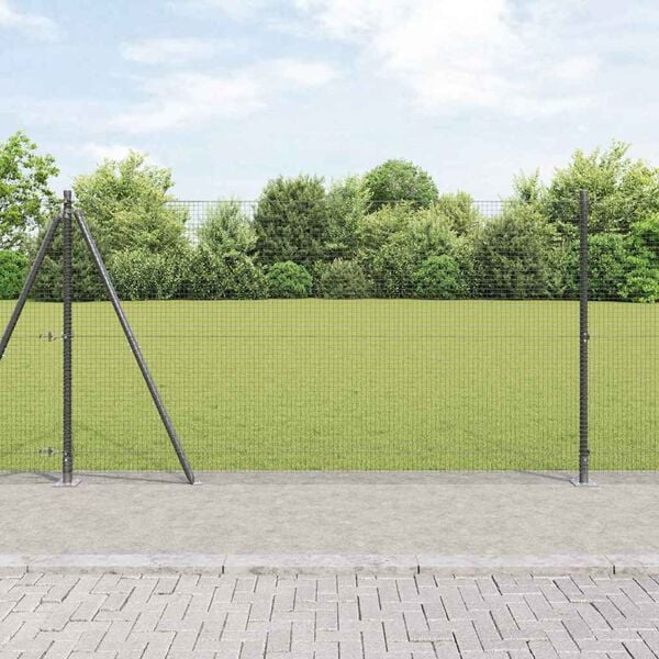 vidaXL Afrasteringspaal Grijs 10 x 1,2 m (19 x 19 mm gaas)