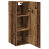 vidaXL Wandkast Oud Hout 34,5 x 34 x 90 cm Bewerkt hout