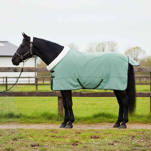 vidaXL Paardendeken Volledig Donkergroen 125 cm Polar fleece