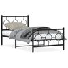 vidaXL Bedframe met hoofd- en voeteneinde metaal zwart 90x200 cm