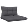 vidaXL 3-delige Loungeset met kussens massief grenenhout wit