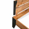 vidaXL Bedframe massief acaciahout en staal 193x203 cm